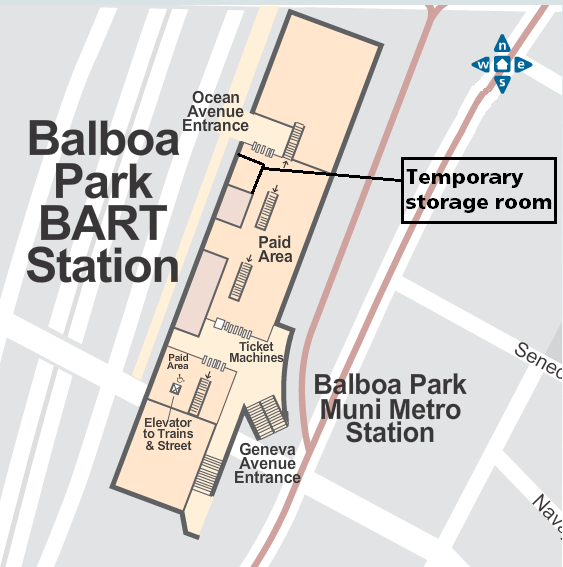 location of temporary storage room