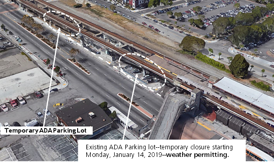 Temporary ADA parking relocation Coliseum