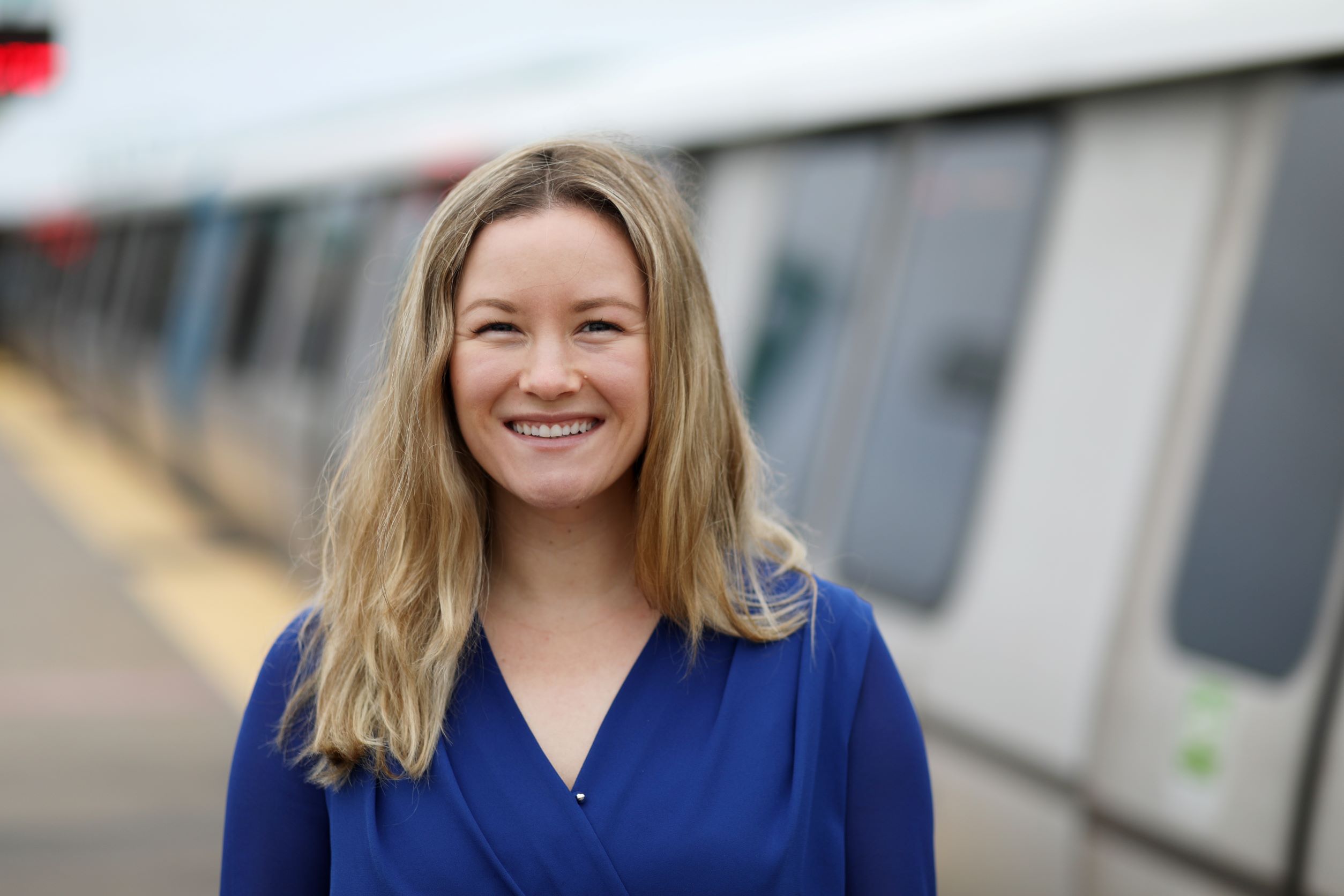 Photo of Danielle Kirchmeyer at West Oakland station