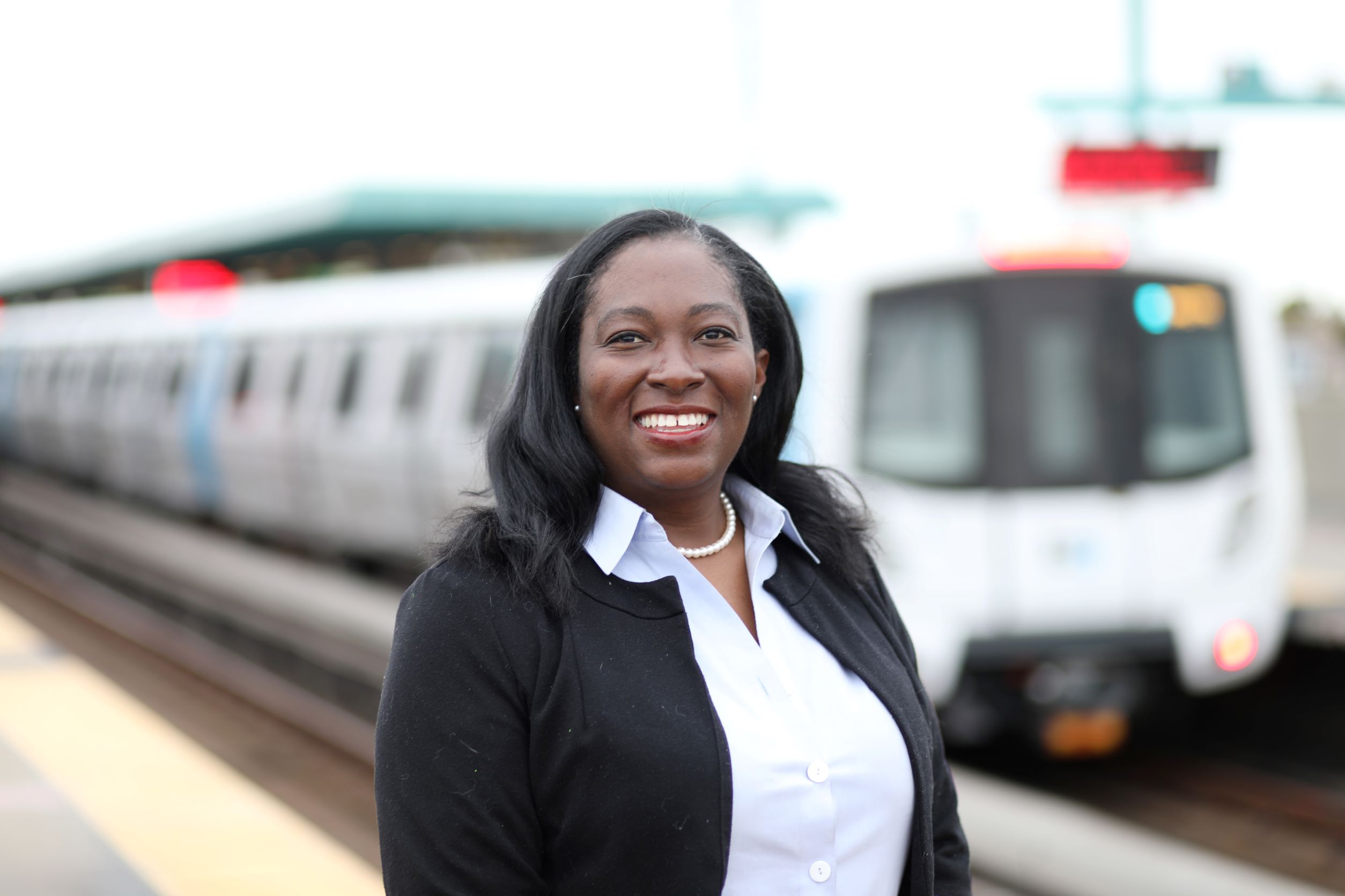 Photo of Rachel Russell at West Oakland station