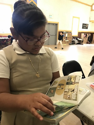 Girl reading book 