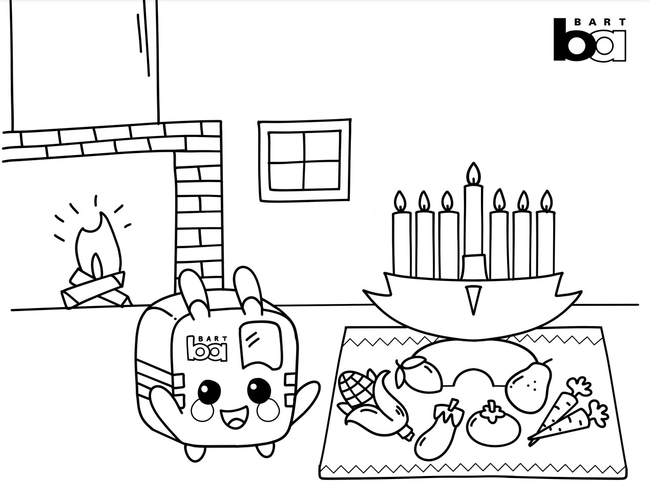 BARTy Kwanzaa coloring sheet