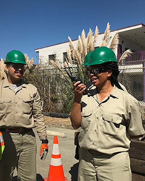 Trainee practices using trunk radio