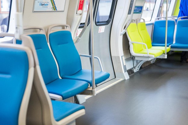  Inside the original BART cars