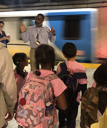 Eric Matthews gives a station tour