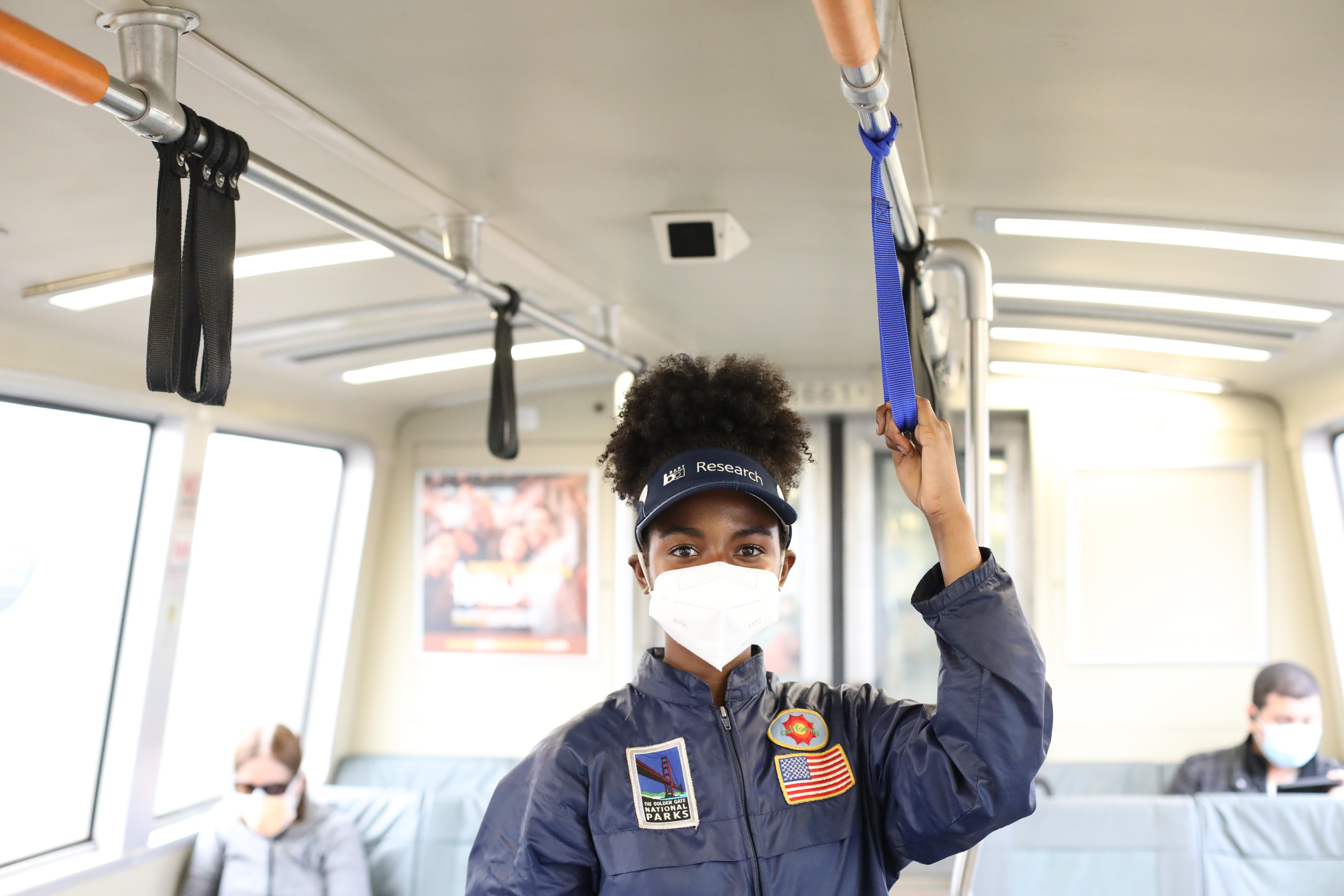 BART staff using a personal hand strap