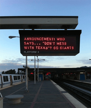 BART station sign