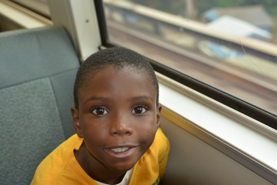 boy on field trip to zoo