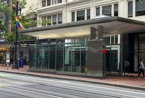 photo of canopy at Montgomery St. Station