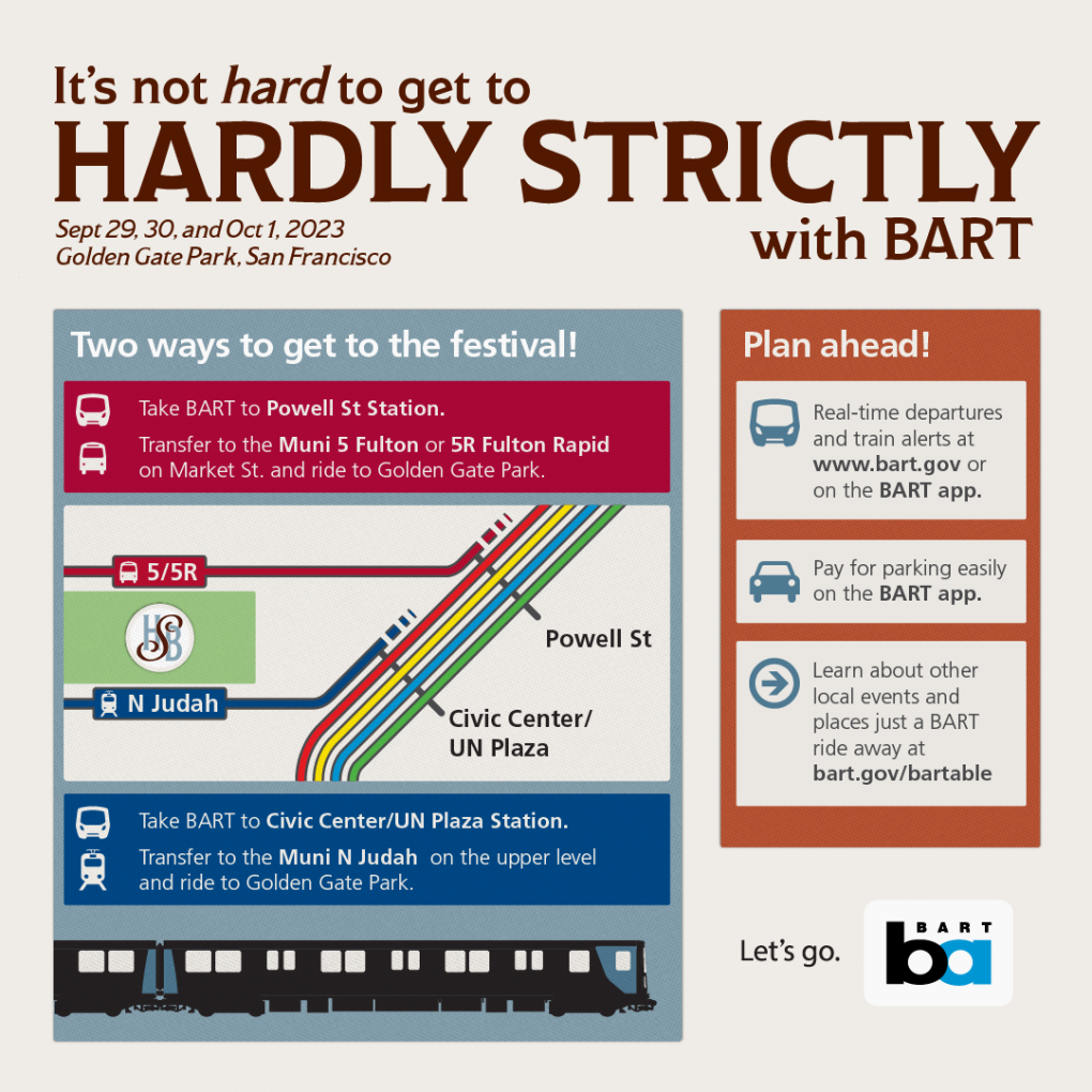 Hardly Strictly BART + Muni rider guide