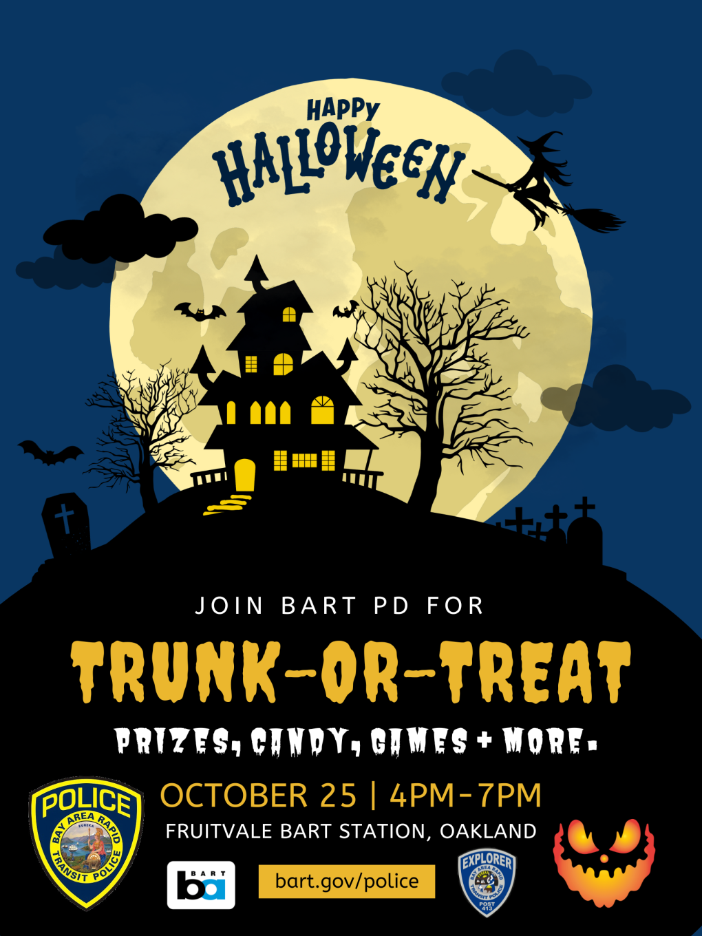 2023 Trunk or Treat 10/25 4pm-7pm Fruitvale BART