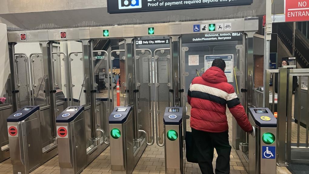 New fare gate at West Oakland