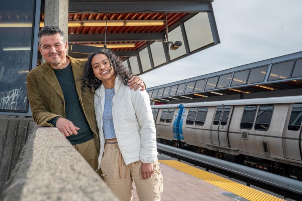 Ed and Elyse Cabrera pictured at Fruitvale Station.