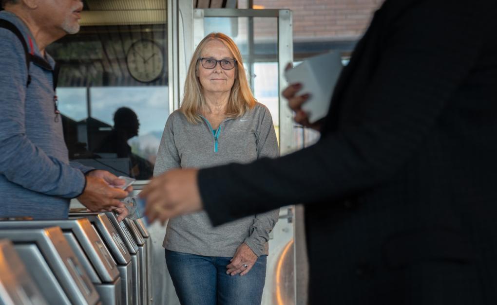 Linda Healey pictured at Walnut Creek Station. 