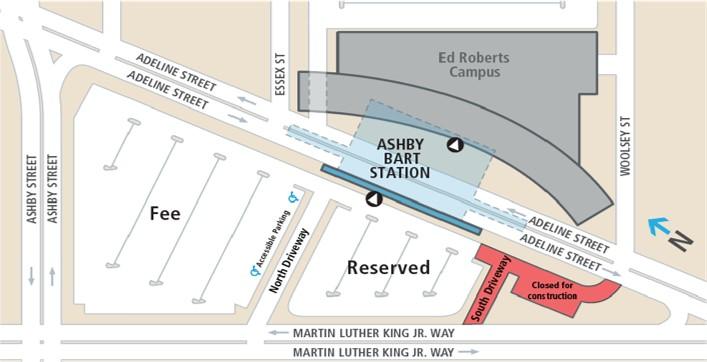 Temporary changes for Ashby Station bicycle connector project starting October 29