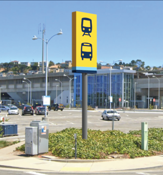 Picture of wayfinding signage at El Cerrito del Norte Station